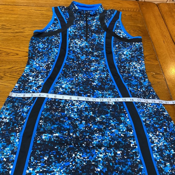 Tail Golf Dress Size Medium White Label Sleeveless 1/4 Zip Royal Blue/Black - Picture 8 of 11